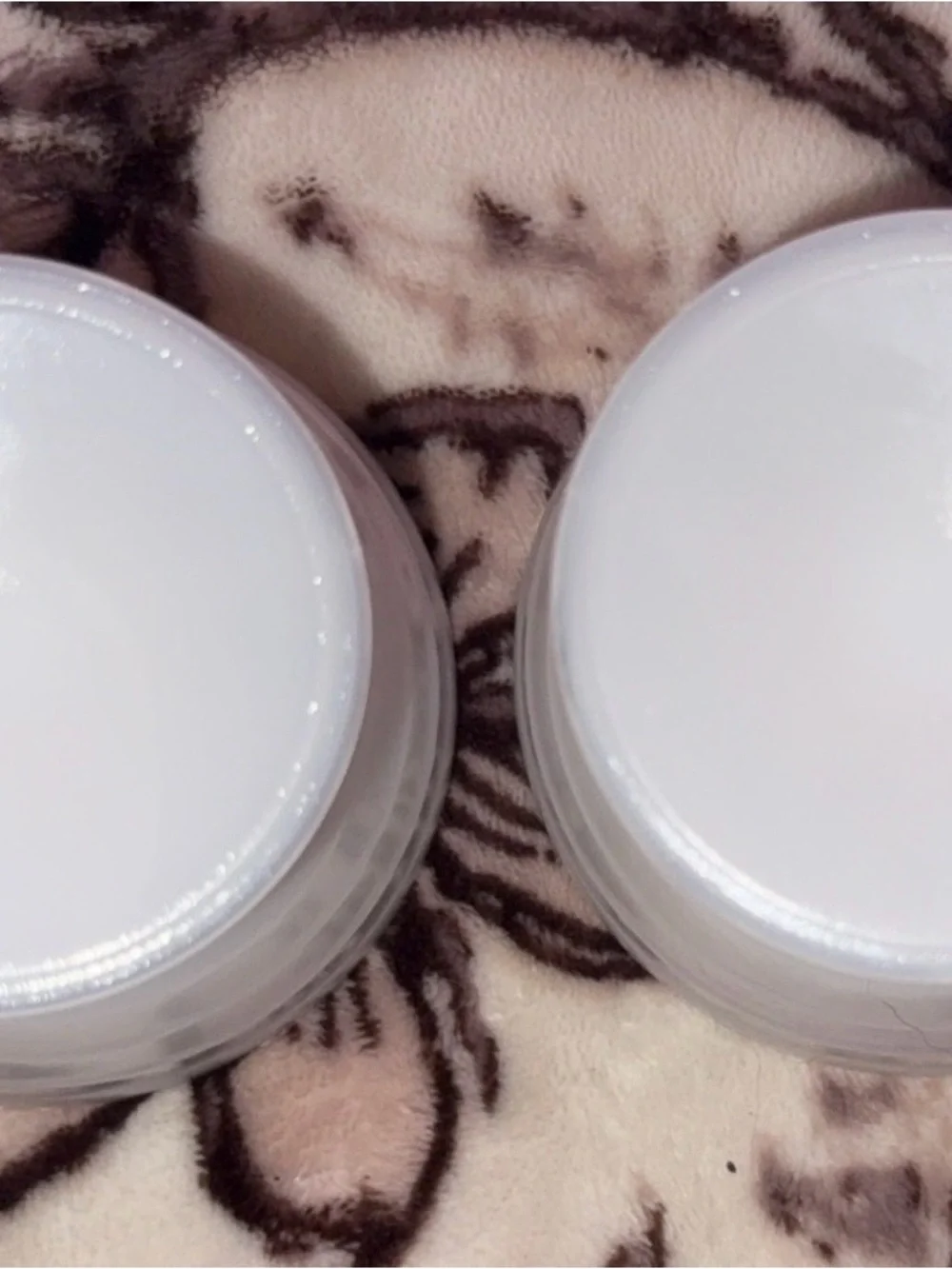 Set of Two White Milk Glass Pedestal Dessert Cups
